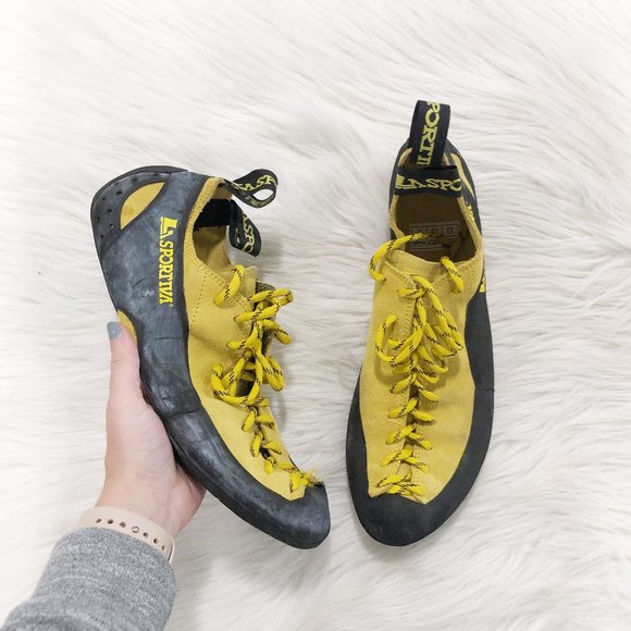 La Sportiva Other - LA SPORTIVA Yellow Black Lace Up Climbing Shoe SZ 11.5